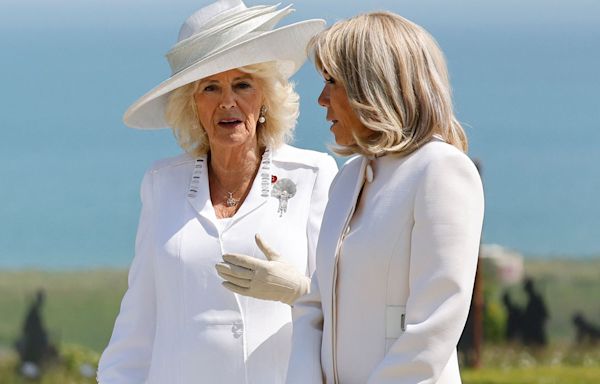 Queen Camilla and Brigitte Macron Have Awkward Moment at D-Day Event as Royal Avoids Holding First Lady's Hand