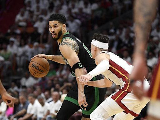 Jayson Tatum hurts ankle on 'dirty' Bam Adebayo foul after the whistle