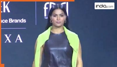 WATCH: Olympic medalist shooter Manu Bhaker does ramp walk at Lakme Fashion Week