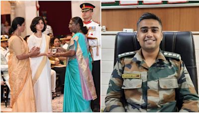 Captain Anshuman Singh's wife collects Kirti Chakra, recalls their story: 'It was love at first sight'