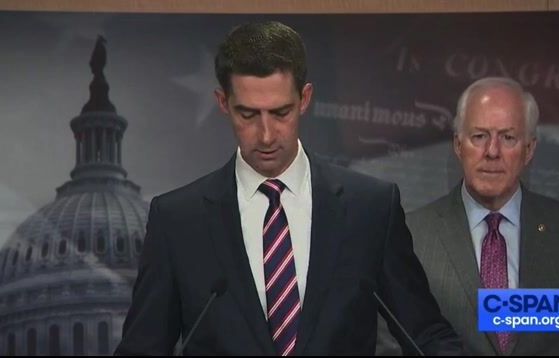 Sen. Tom Cotton: “Another four years for Joe Biden means another four years of Little Gazas all across America.”