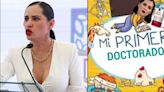 Tunden en redes a Sandra Cuevas luego de mostrar sus “útiles” para concluir el doctorado