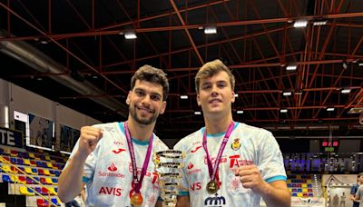 Miguel Malo y el reciente fichaje Artur Parera, campeones del Mundo Universitario con España