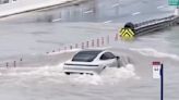 Porsche Taycan Braves Floodwaters in Dubai