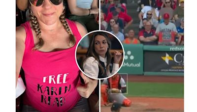 Karen Read fans show support for alleged boyfriend killer at Fenway Park