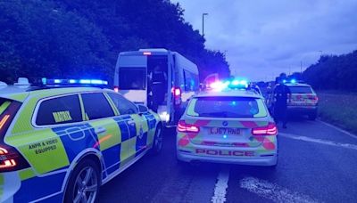 Men and women coming back from Glastonbury arrested on Mersey Gateway