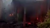 Volcanic lava consumes middle school in flames