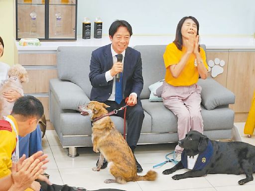 屏東縣動物之家啟用 賴總統認養殘肢犬斑斑