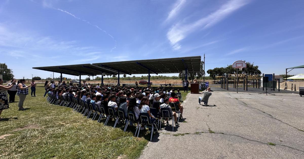 Hamilton Elementary flipped the switch on a new solar structure