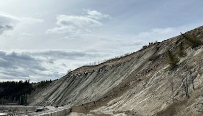 Landslide on Robert Service Way in Whitehorse held back by barriers