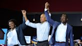 Obama, campaigning in Georgia, warns of threats to democracy