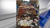 Narcotics and firearms found in house search, one arrested