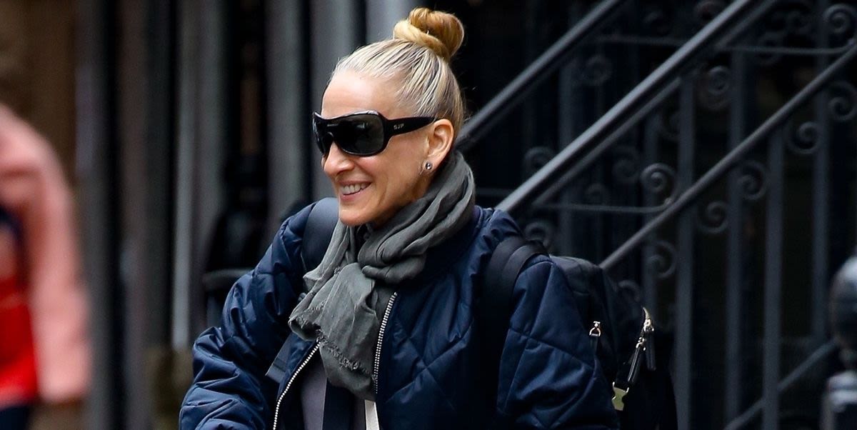 Sarah Jessica Parker’s Off-Duty Look Includes Ripped Sweatpants and Clogs