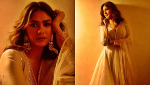 Mrunal Thakur showcases her golden look in dim lighting