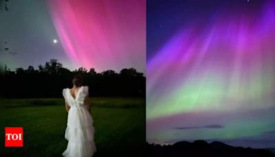 Northern Lights light up European skies as geomagnetic storm hits earth | - Times of India