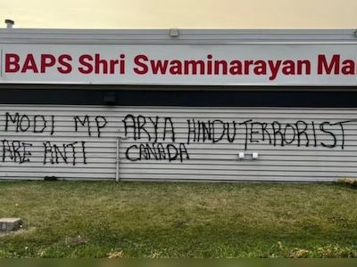 Hindu temple vandalised, defaced with anti-India graffiti in Canada; details here - CNBC TV18