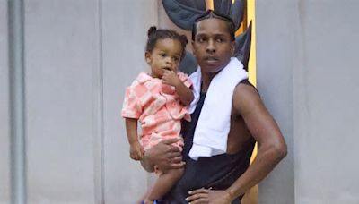 A$AP Rocky is on daddy duty with son RZA in NYC after he and partner Rihanna skipped the Met Gala... due to her 'getting the flu'