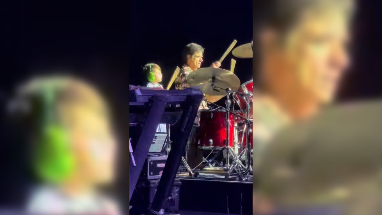 See John Stamos' 6-year-old son Billy play drums during The Beach Boys concert