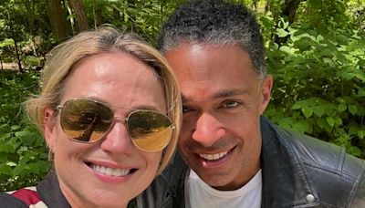 Amy Robach Recalls T.J. Holmes Getting Caught in ‘Flash Flood' on Motorcycle: 'I Never Took My Eyes Off You'