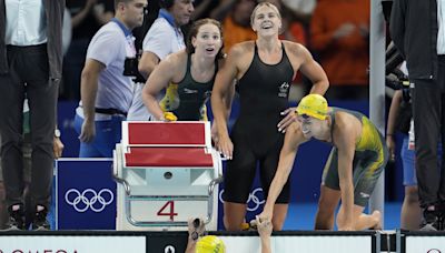 Australian women off to a dominant start in their Olympic swimming rivalry with the US