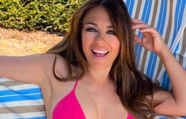 Elizabeth Hurley sparks frenzy with busty display in racy bikini snap