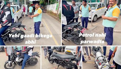 Bajaj Freedom CNG Tank Filling - Public Reactions On Cam (Ye Chalega Abhi, Petrol Nahi Parwadta)