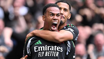 ...Tottenham: Gladiator Gabriel delivers Gunners derby joy as Jurrien Timber proves his worth & Kai Havertz shows ugly side to pile misery on Spurs & Ange Postecoglou | Goal.com English...