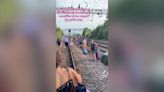 Train passengers forced to walk down tracks as heatwave prompts evacuation