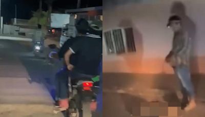 ¡Maltrato total! Grupo de hombres arrastran con una motocicleta a perrito hasta matarlo