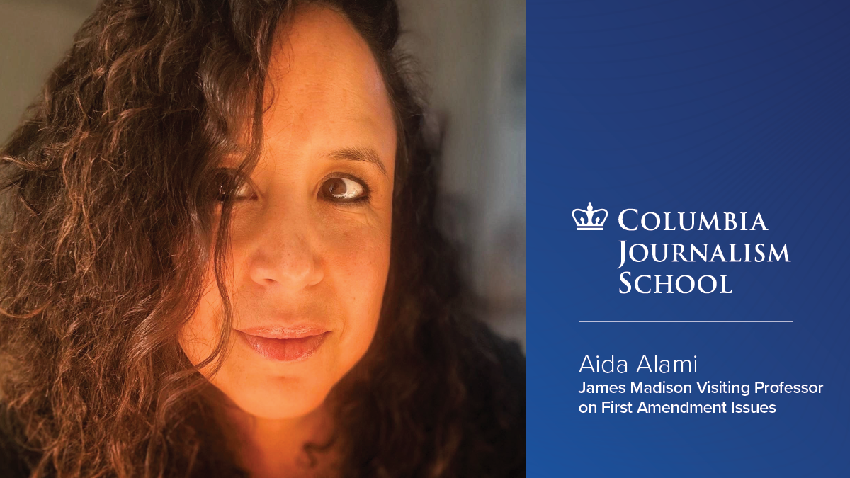 Welcoming Aida Alami, '09 M.S., as Incoming James Madison Visiting Professor on First Amendment Issues