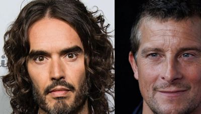 Bear Grylls helped baptize Russell Brand in the pristine waters of the River Thames