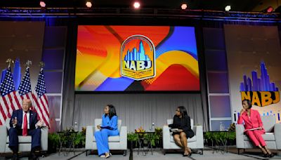 Trump falsely questions Kamala Harris's race and calls out interviewer as 'rude' at NABJ convention