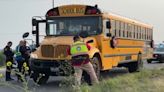 Middle school student and driver taken to hospital following crash involving UISD school bus