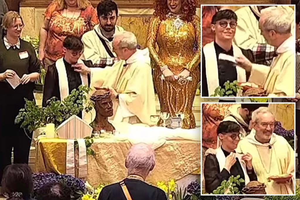 Male bishop rips collar off female cleric for forgetting words to prayer — quickly called a misogynist but claims he was joking