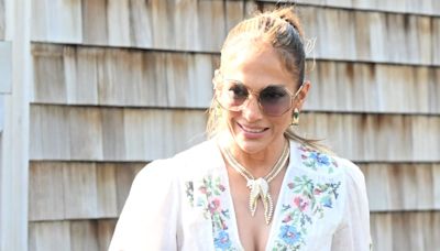 Jennifer Lopez Nails Cottagecore in a Delicate Floral Embroidered Set