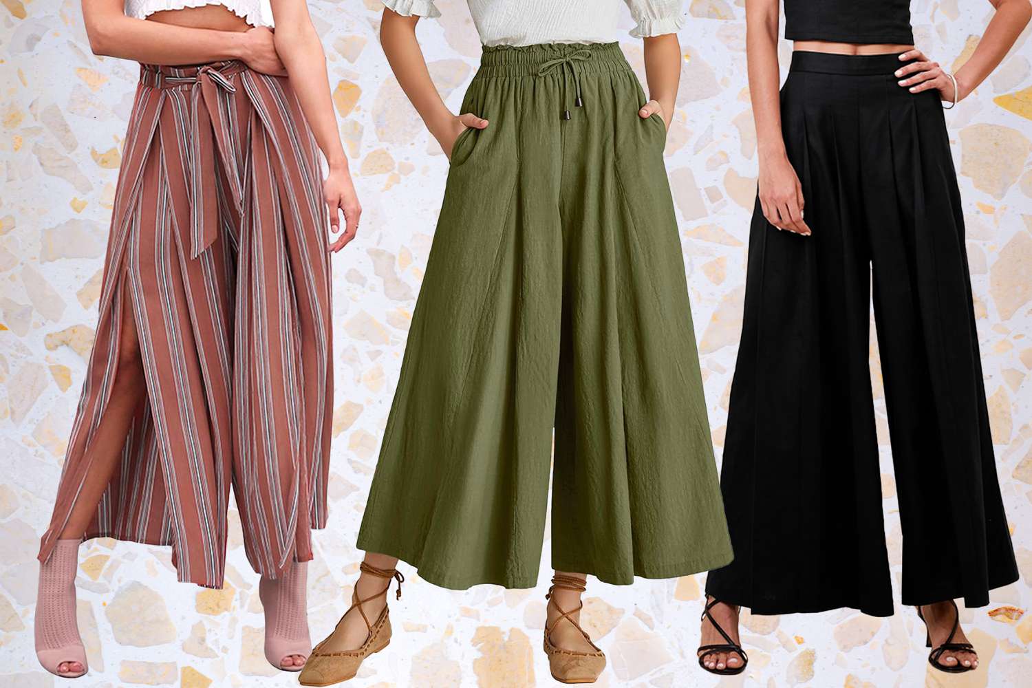 These Perfect, Flowy Palazzo Pants Are Summer's Ultimate Travel Bottoms — Shop Our 12 Favorite Pairs From $31