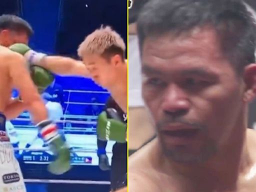 Manny Pacquiao 'beaten up' in exhibition against tallest-ever opponent