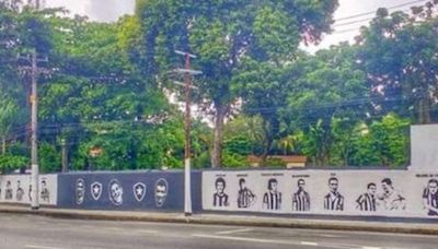 Muro dos ídolos do Botafogo sofre com obras de casa de shows. Entenda!