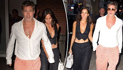 Brad Pitt flaunts style on date night with Ines de Ramon, wears her initial around his neck