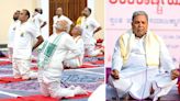 PM performs yoga in Srinagar, CM in Ballari - Star of Mysore