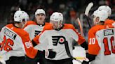 Sanheim leads Flyers past Ducks 6-3 despite hat trick from rookie Leo Carlsson