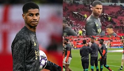 VIDEO: Marcus Rashford is fuming! Struggling Man Utd forward restrained after angrily confronting fan at Old Trafford ahead of Newcastle clash | Goal.com South Africa