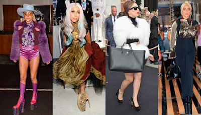 Lady Gaga’s Boldest Shoe Moments Yet: Marc Jacobs’ Rainbow Heels, Alexander McQueen’s Python Boots and More