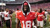 Ohio State WR Marvin Harrison Jr. gifts Georgia grad Maria Taylor with Buckeye baby clothes