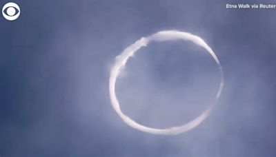 Mount Etna releases rare volcanic vortex rings in Italy