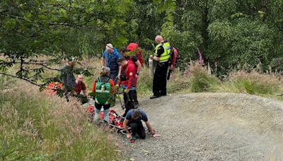 Scottish mountain rescue team and police rush to injured biker