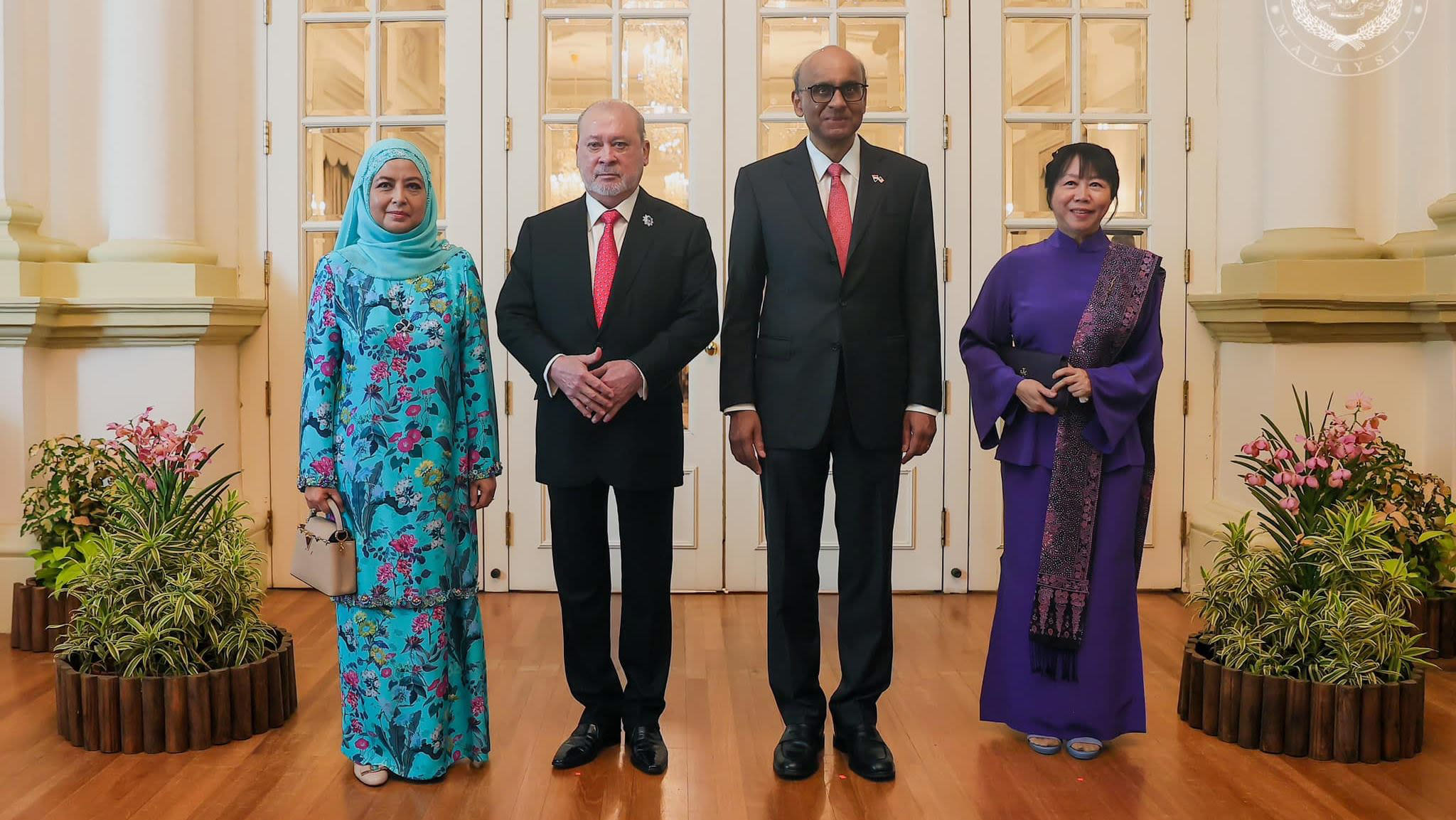 President Tharman welcomes Malaysian King and Queen for May 6-7 visit