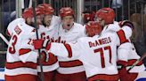 Canes score 4 in 3rd to beat Rangers, stay alive