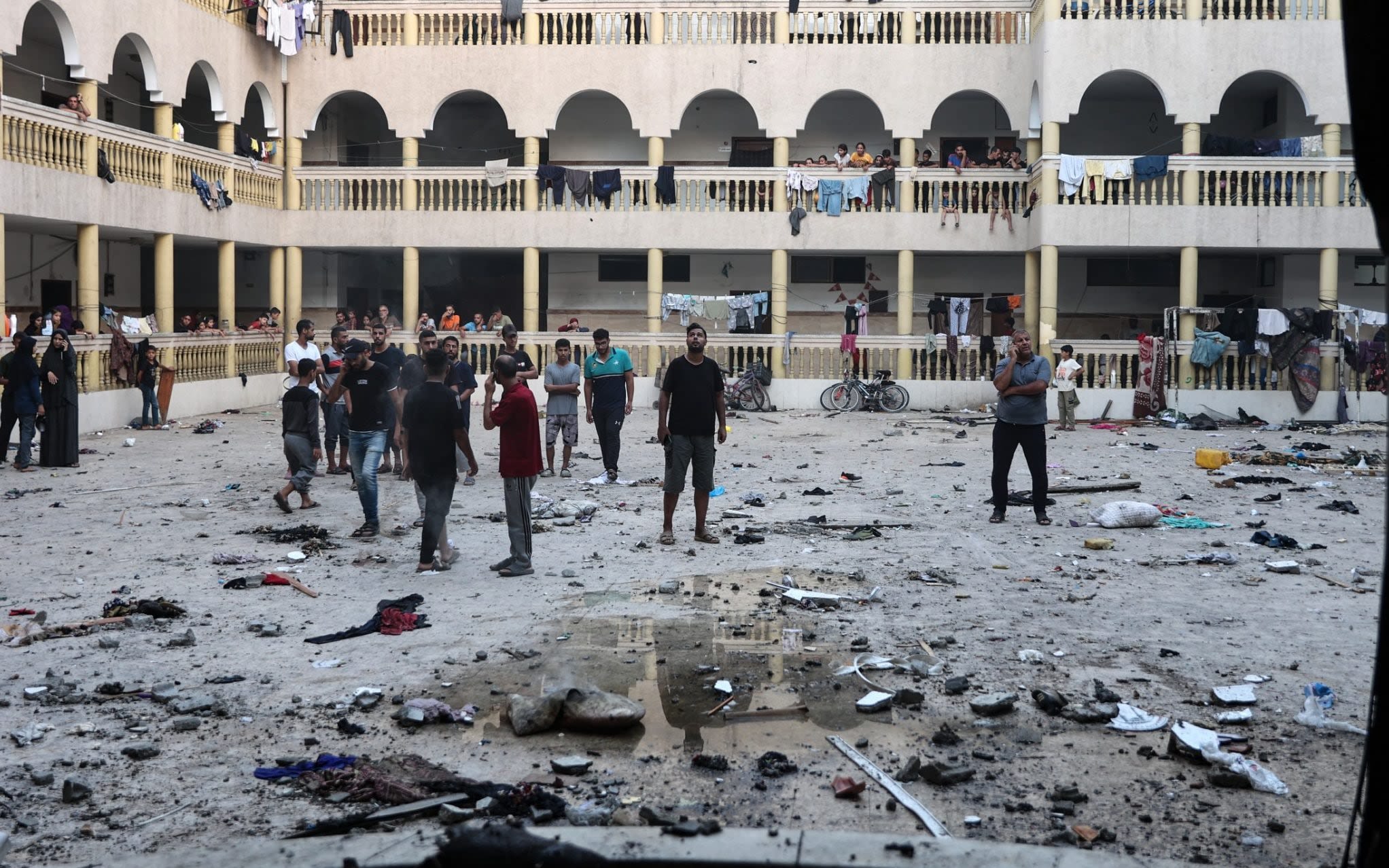 Israeli air strike on school complex reportedly kills dozens in Gaza