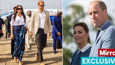 Harry and Meghan 'struggle to conceal delight as they trump William and Kate'